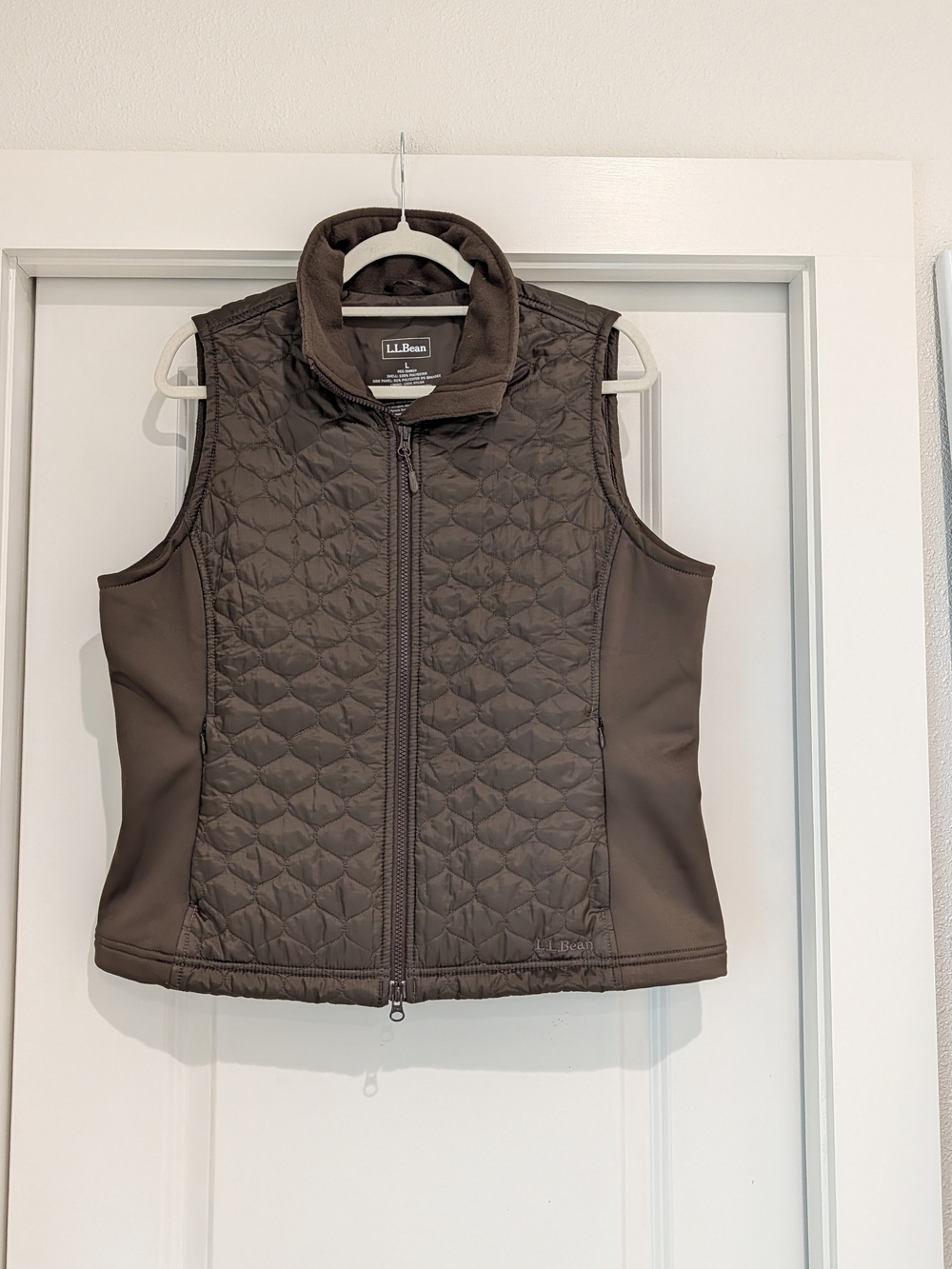 L.L. Bean Women's Quilted Sleeveless Vest in Brown Size L NWOT